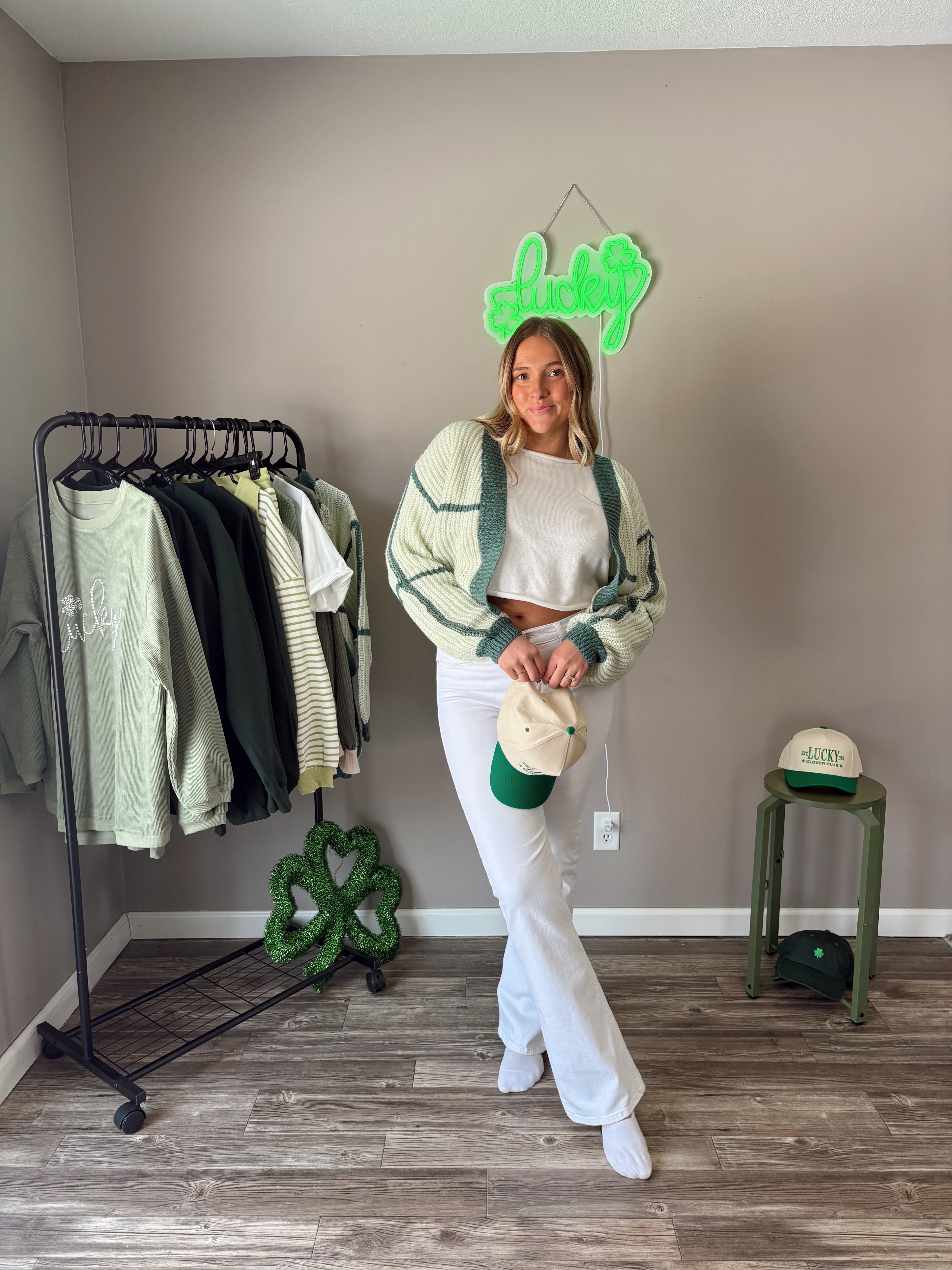 Lucky Lime Cropped Cardi