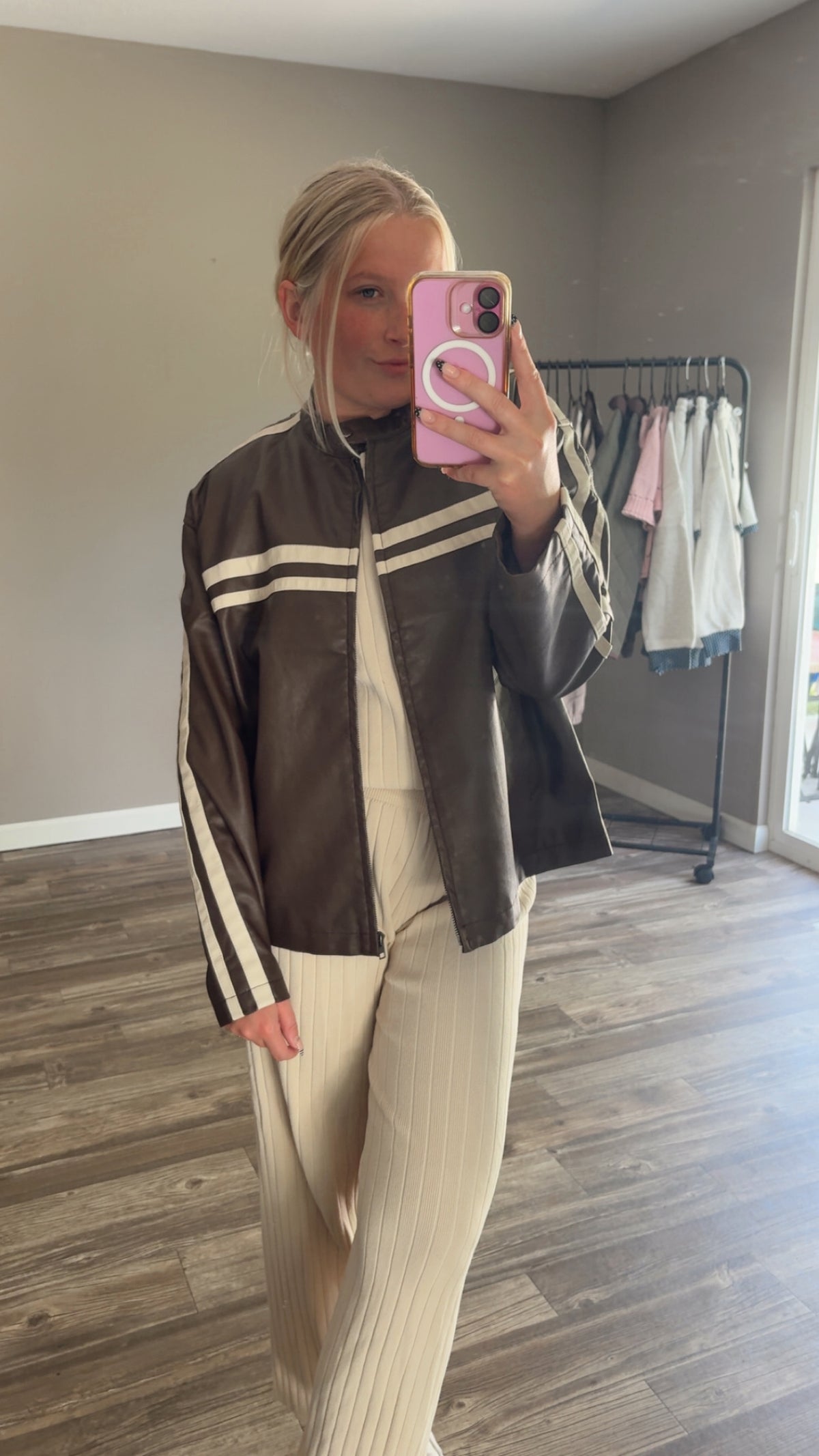 Pumpkin Spice Leather Jacket