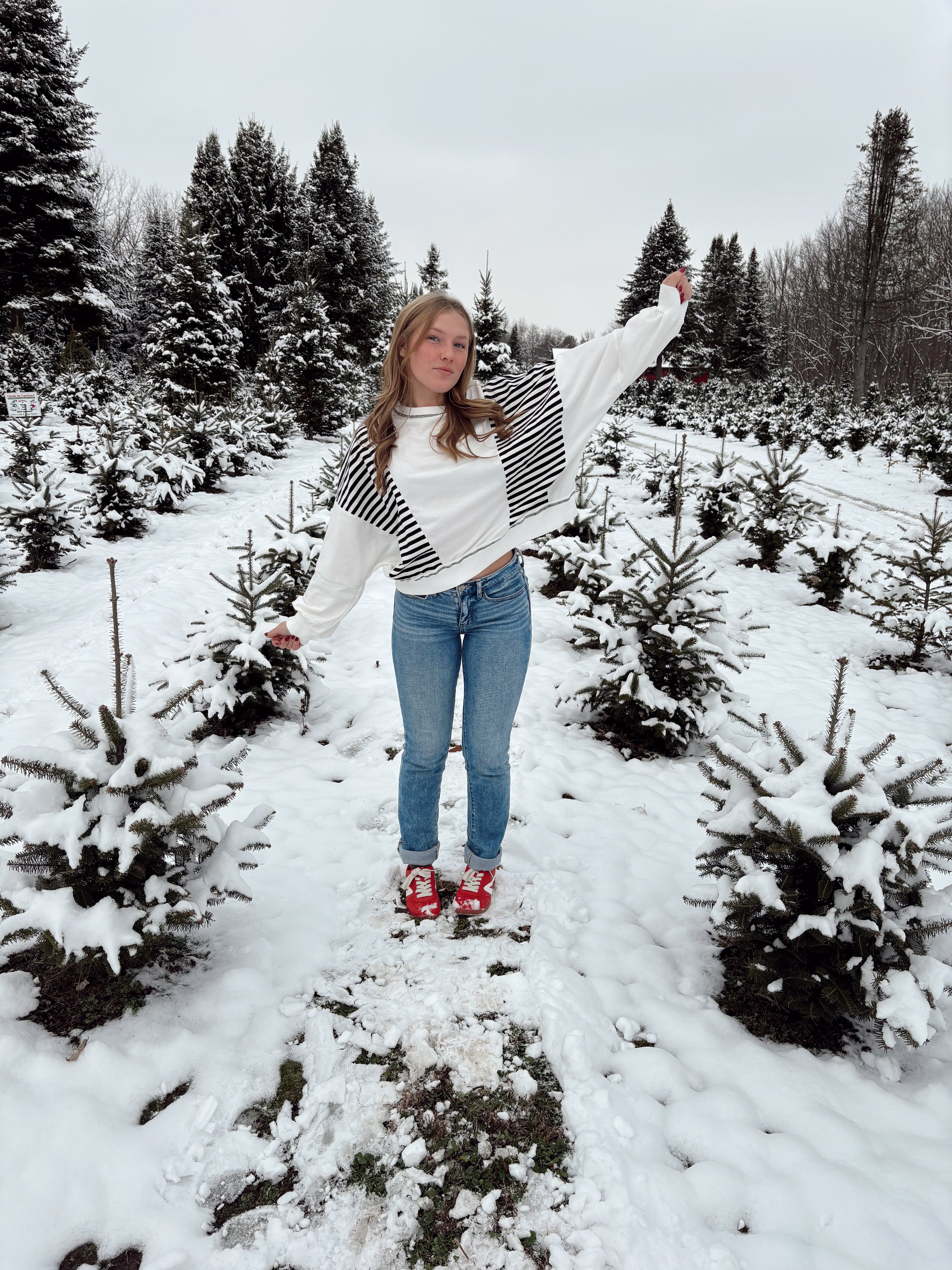 Black Ice Striped Sweater