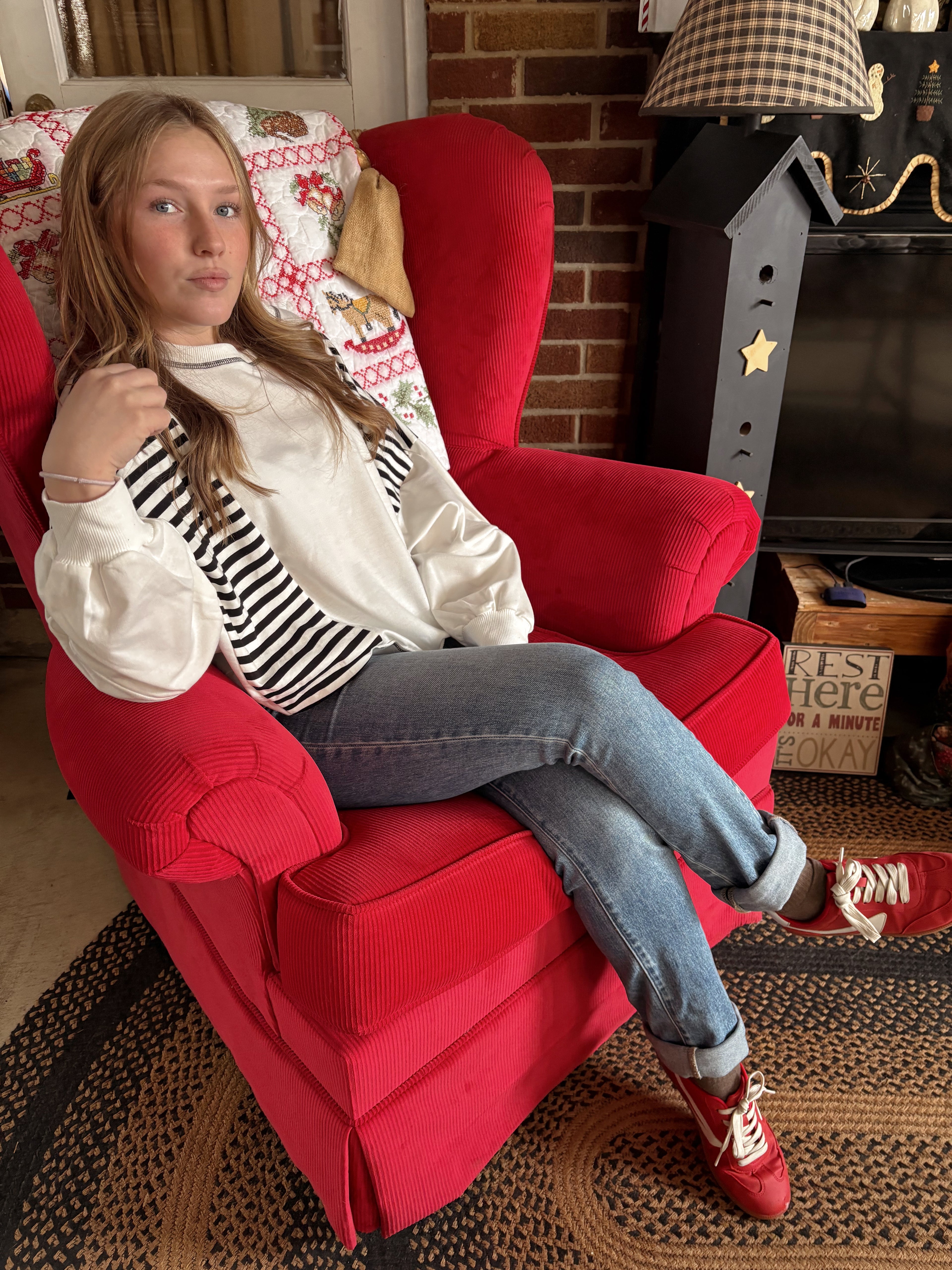 Black Ice Striped Sweater