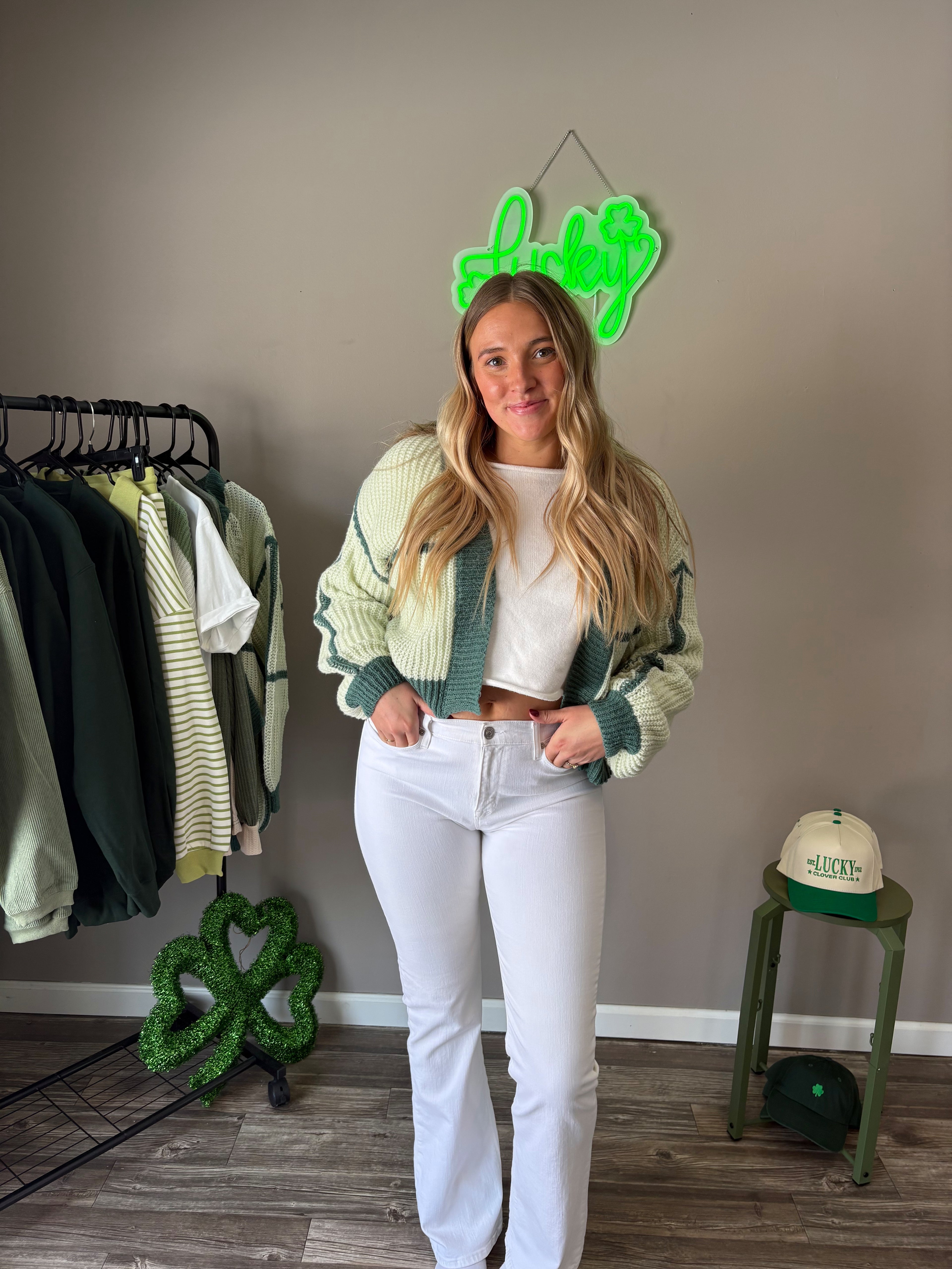 Lucky Lime Cropped Cardi