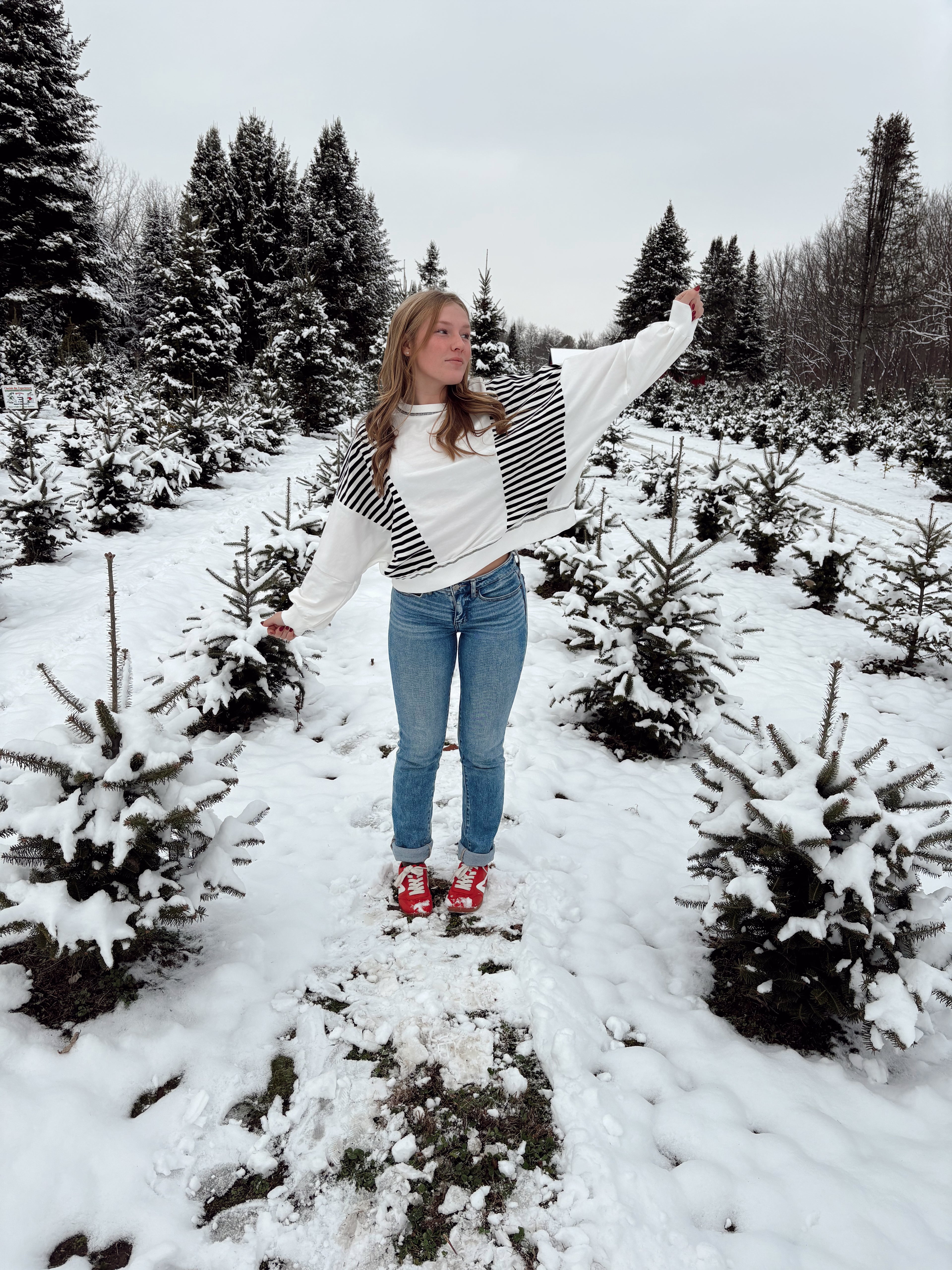 Black Ice Striped Sweater