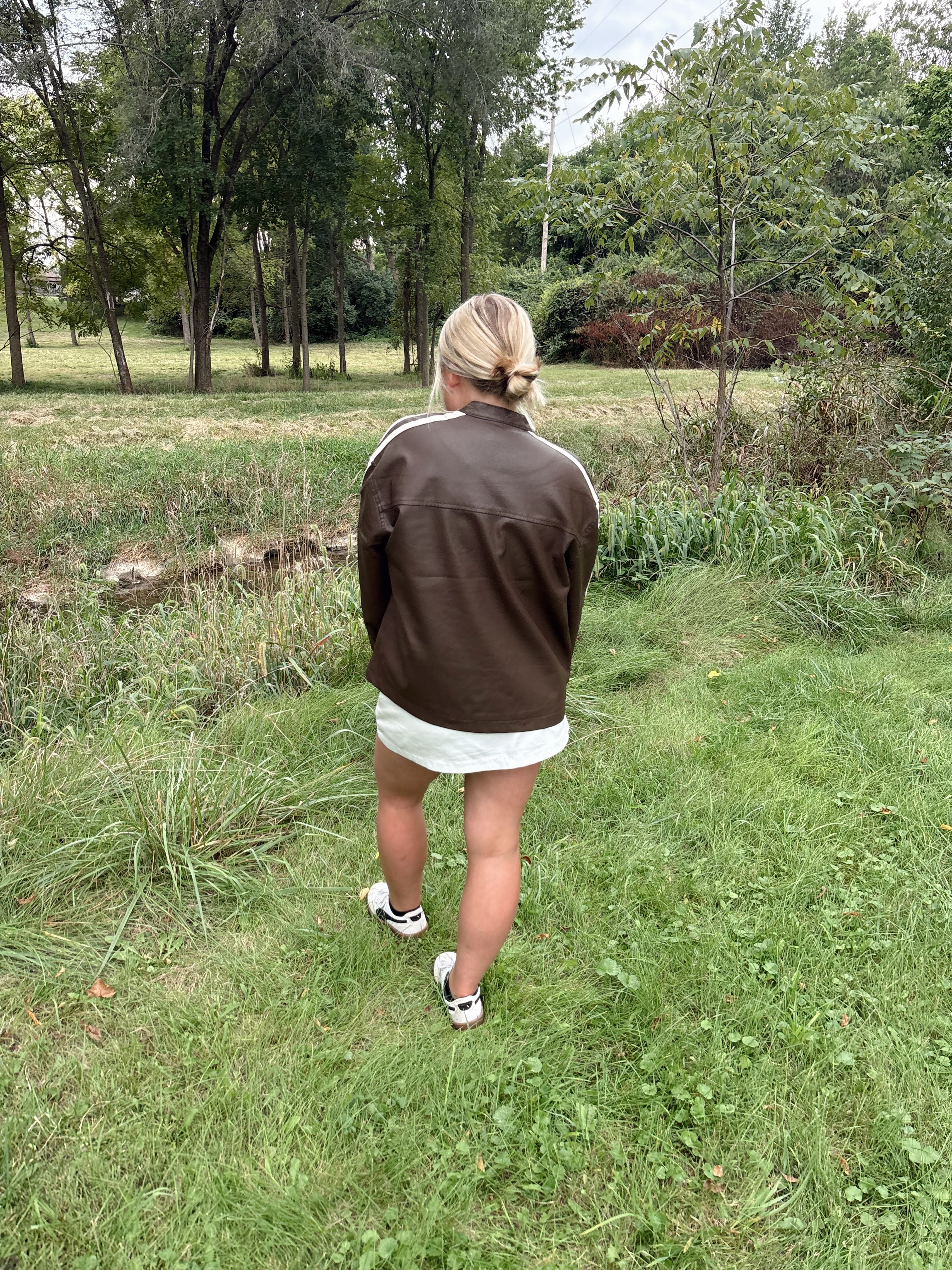 Pumpkin Spice Leather Jacket