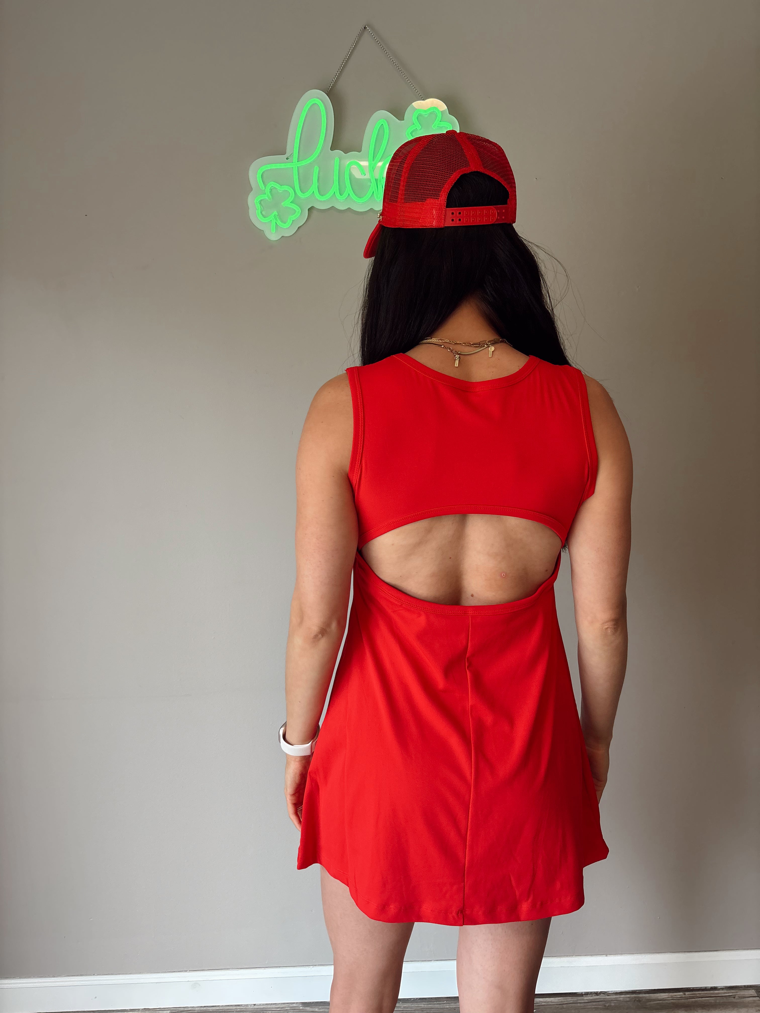 Red Hot Cutout Dress