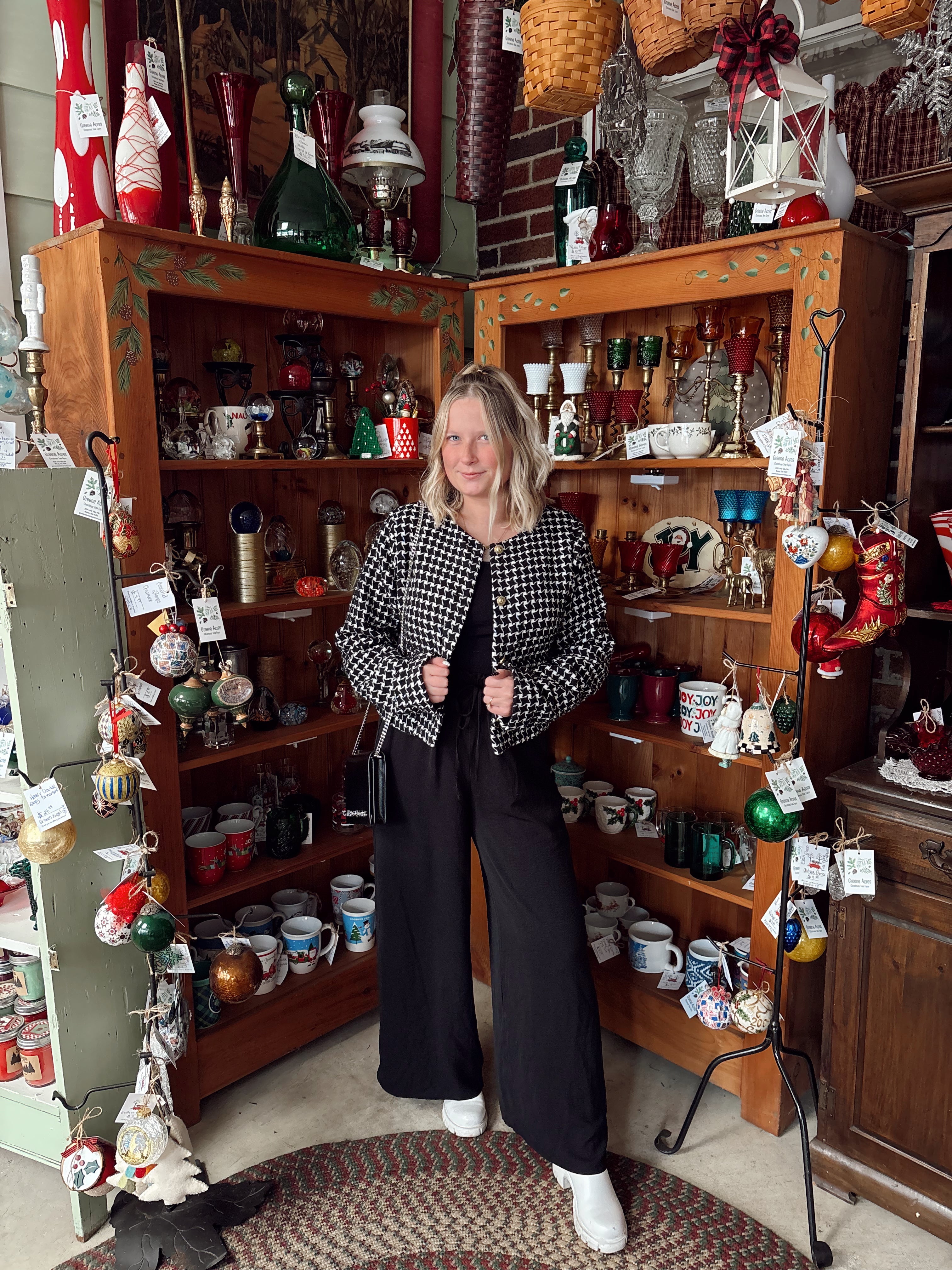 Merry Gingham Glam Jacket